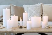 Macon pillar candle 15x7, white