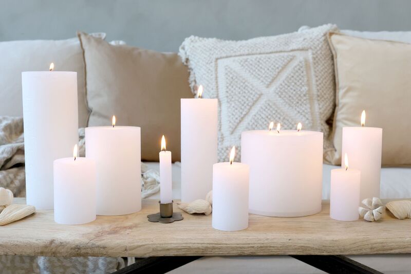 Macon pillar candle 15x7, white
