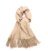 Scarf blended with cashmere, beige