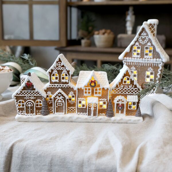 Noël gingerbread house with led, mocca