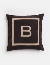 B-logo cushion cover 50x50, espresso/sand