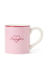 Valentine's Stoneware Mug, Pink/White