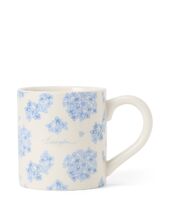 Floral Stoneware Mug, Blue/White