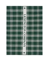 Organic cotton terry kitchen towel, green/white