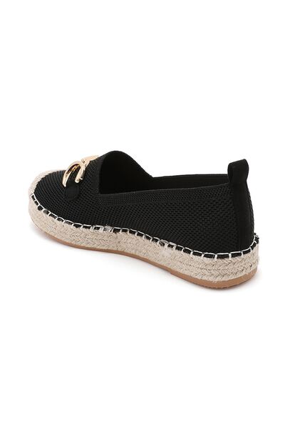Espadrillo with buckle, black