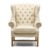 Franklin park wing chair, linen flax