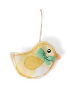 Little Bird Linen/Cotton Ornament, Yellow