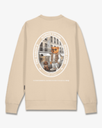 Pullover oval backprint Filou CL, sand brown