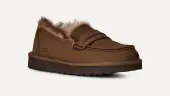 Ellis nubuck loafer, dark chestnut