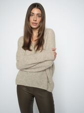 Thora v-neck knit, feather gray