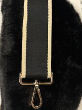 Odetta faux fur bag, black