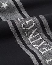 Icons cotton jacquard star kitchen towel, black/white