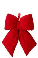 Hanger bow velvet 49cm, red