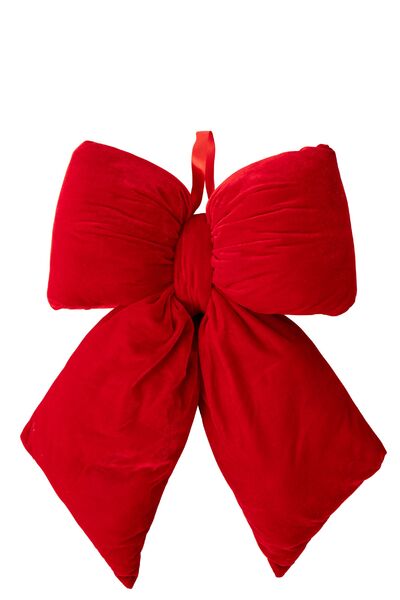 Hanger bow velvet 49cm, red