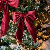 Velvet bow christmas tree decoration S