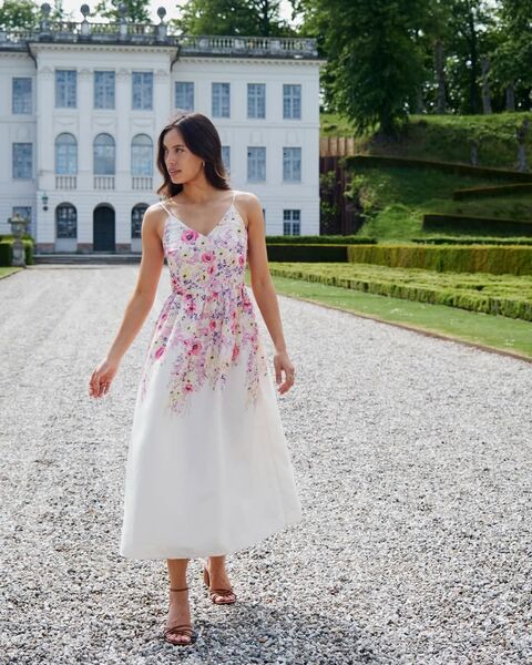 Sanni flower dress, ivory