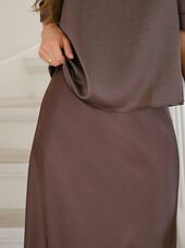 Bovary skirt, dark brown