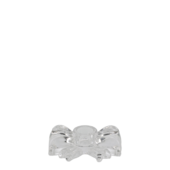 Candlestick with bow, clear