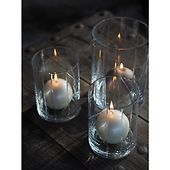 Velvet ball candle 10cm, pearl