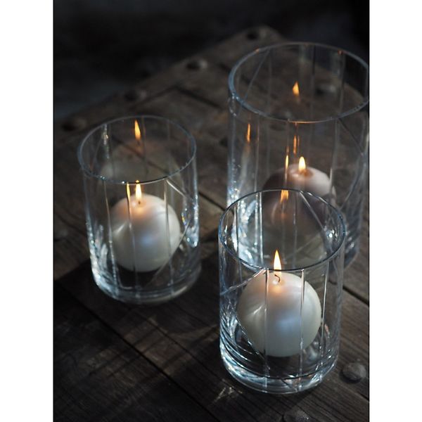 Velvet ball candle 10cm, pearl
