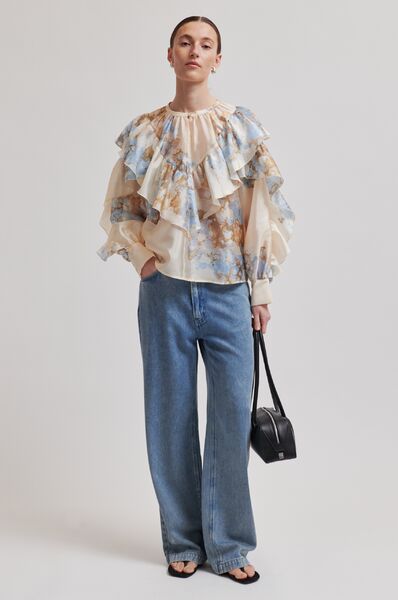 Lugana frill blouse, windsurfer
