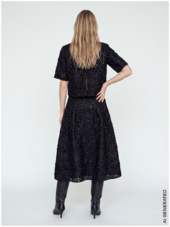 Reya sequins back top, black