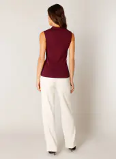 Yali top, wine red