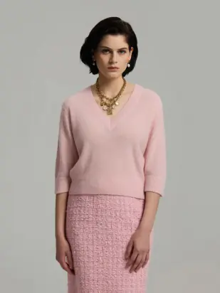 Zelda neule, vaaleanpunainen pioni