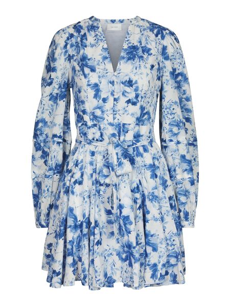Marise print dress, light blue