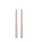 Led taper candle 2 pcs, beige