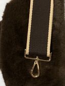 Odetta faux fur bag, dark maroon