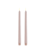 Led taper candle 2 pcs, beige