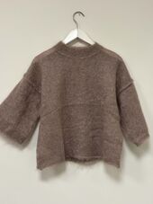 Sweater with seam detail, taupe