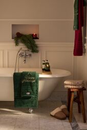 Original towel juniper happy holiday, juniper green/light beige