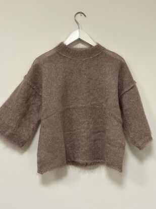 Sweater with seam detail, taupe