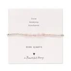 Essential rose quartz bracelet silver