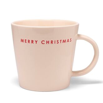 Tea cup merry christmas 350ml, ecru