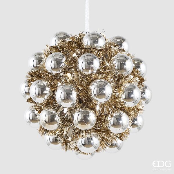 Ornamental ball with baubles dia 20, champagne