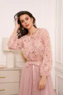 Rosette blouse, rose