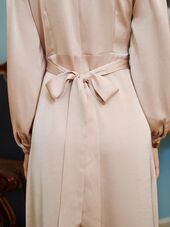 Bretti heavy sateen dress, champagne