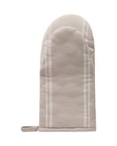 Icons cotton jacquard star mitten, beige/white