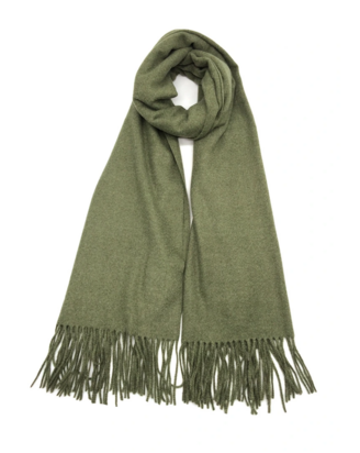 Scarf blended with cashmere, kaki