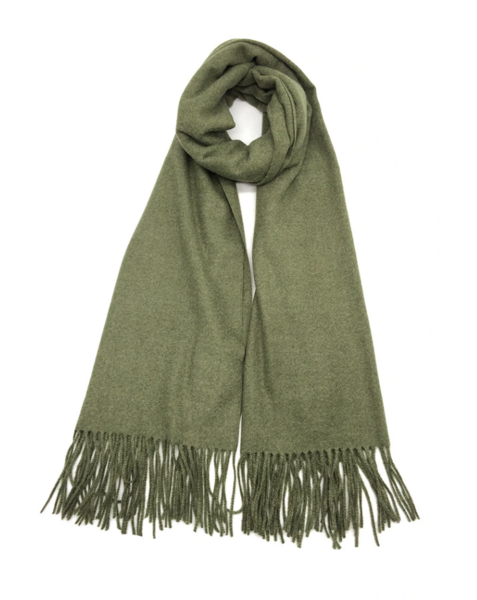 Scarf blended with cashmere, kaki