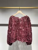 Rosette blouse, bordeaux