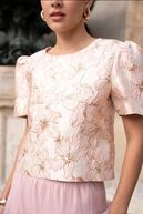 Printed saint-tropez blouse, rose