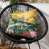 Leopard ourdoor cushion 43x43, gold