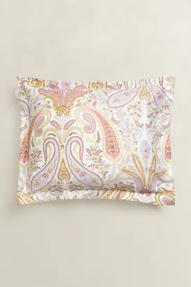Key west paisley pillowcase, vanilla yellow
