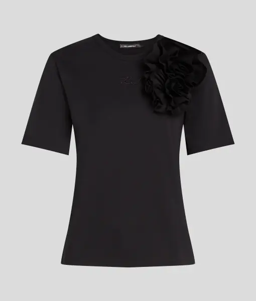 Flower t-shirt, black