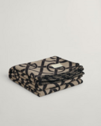 G-pattern throw, cold beige