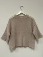 Sweater with seam detail, beige